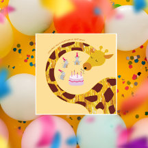 Joyeux anniversaire - Giraffe et amis