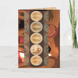 Carte Joyeux anniversaire - Golden Flame Coins 2010