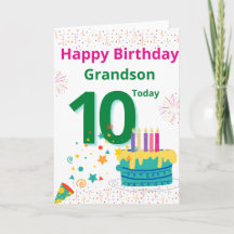 Joyeux anniversaire grand-fils - 10 aujourd'hui