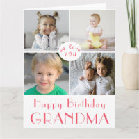 Joyeux anniversaire grand-mère photo collage grand