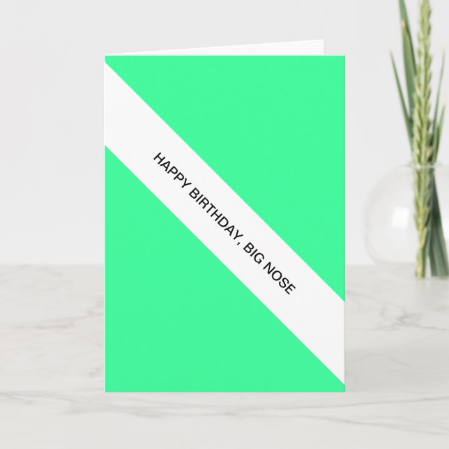Carte joyeux anniversaire, grand nez (Devant)