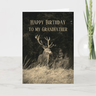 Carte Joyeux Anniversaire Grand-père Plus De Cerfs Chaqu