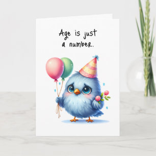 Carte Joyeux anniversaire Grumpy Bird Age est juste un n