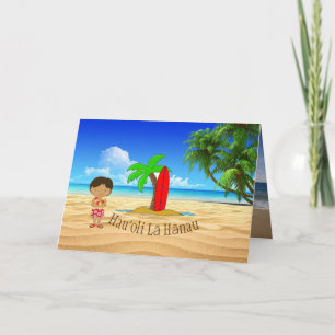 Carte Joyeux anniversaire hawaïen