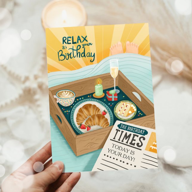Carte Joyeux Anniversaire Hommes Homme Relax Cuisinier P (Créateur téléchargé)