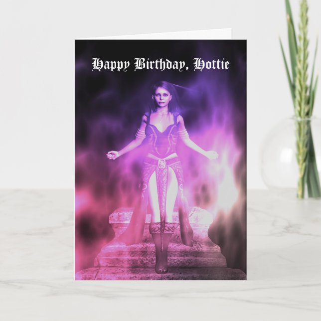 Carte Joyeux anniversaire, Hottie (Devant)