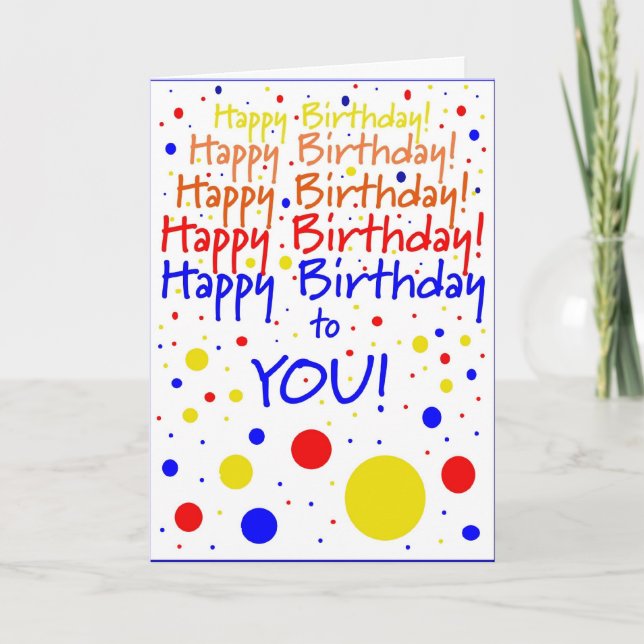 Carte Joyeux anniversaire ! Humour (Devant)