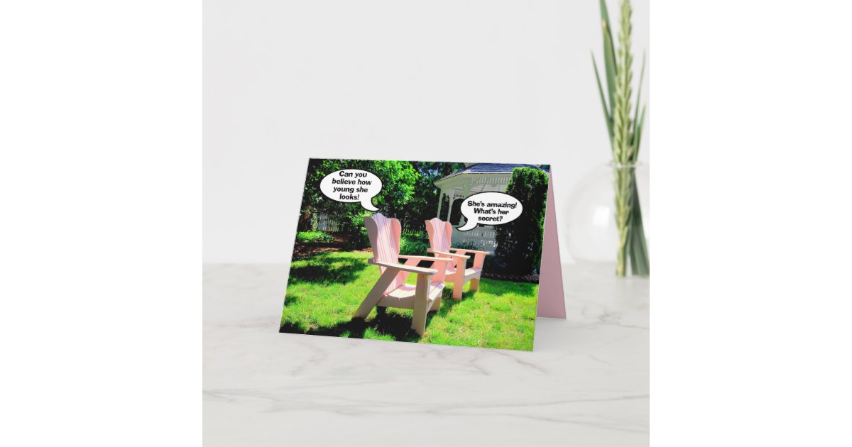 Carte Joyeux Anniversaire Humour Des Chaises Roses Zazzle Ca