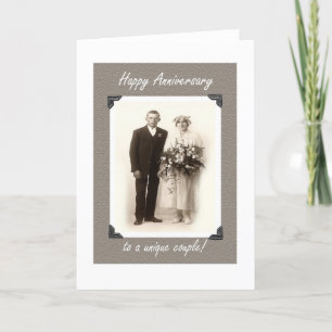 Carte Joyeux anniversaire, humour vintage, marié et mari