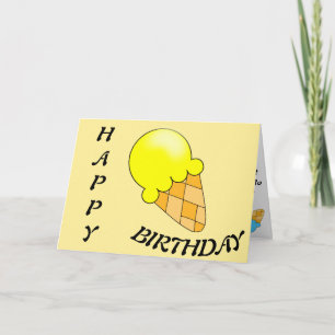 Carte Joyeux Anniversaire Ice-Cream Sweet Message