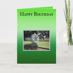 Carte Joyeux anniversaire inspiré par le golf,