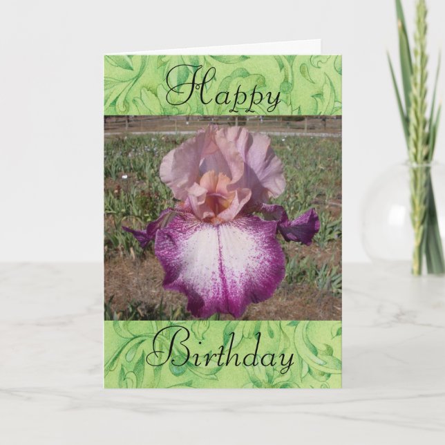 Carte Joyeux anniversaire - Iris (Devant)
