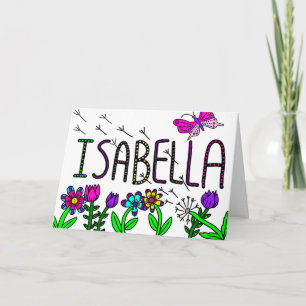 Carte Joyeux anniversaire Isabella fille la plus douce a
