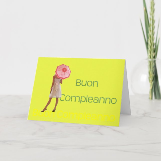 Carte Joyeux anniversaire italien (Devant)