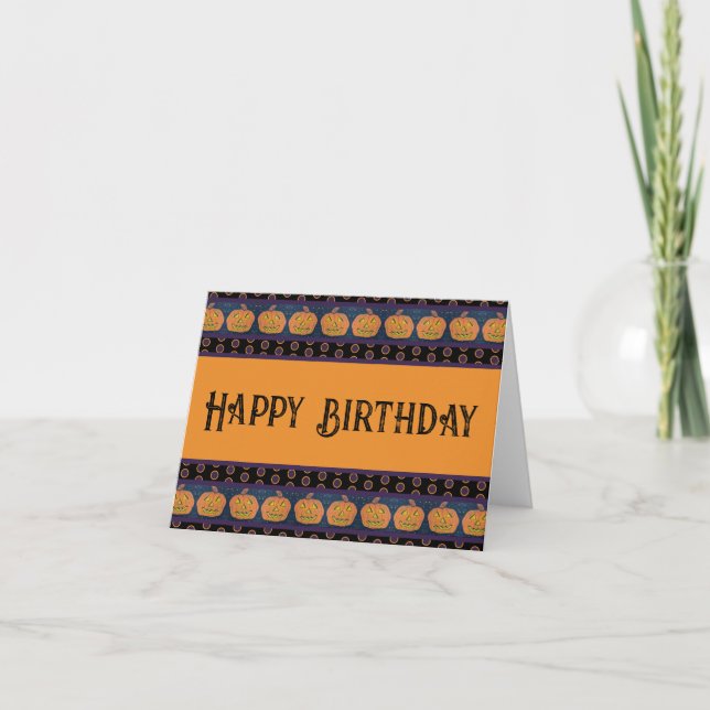 Carte Joyeux anniversaire Jack O'Lanterns (Devant)