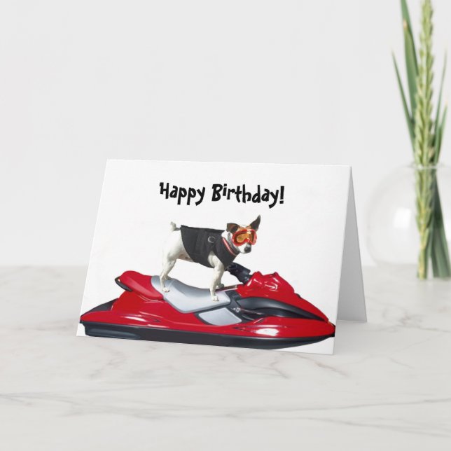 Carte Joyeux anniversaire Jack Russsell Terrier Salutati (Devant)