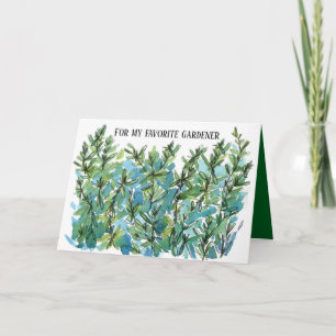 Carte Joyeux Anniversaire Jardinier Préféré Romarin