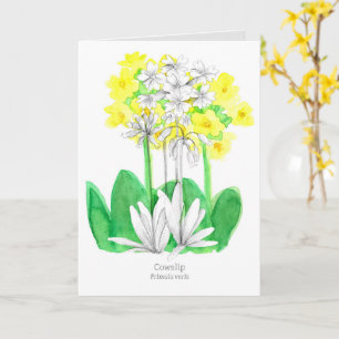 Carte Joyeux Anniversaire Jaune Langue des Fleurs