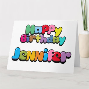 Carte Joyeux anniversaire Jennifer