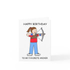 Joyeux anniversaire Jeune femme Archer