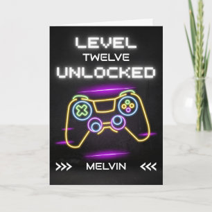 Carte Joyeux Anniversaire Joueur avec Console