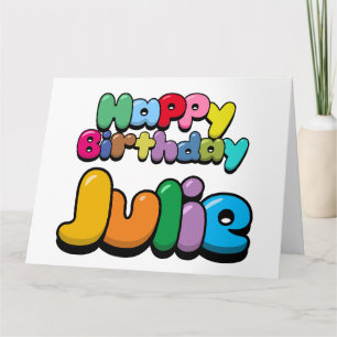 Carte Joyeux anniversaire Julie