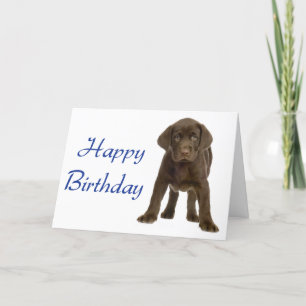 Carte Joyeux anniversaire Labrador Retriever Puppy Dog C