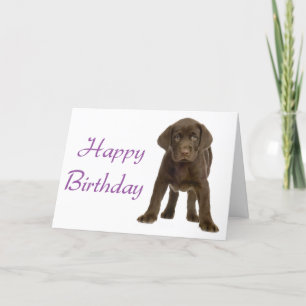 Carte Joyeux anniversaire Labrador Retriever Puppy Dog C