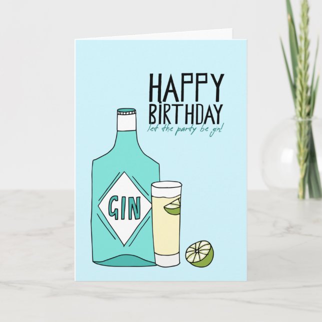 Carte Joyeux anniversaire laissez la fête s'envoler (Devant)