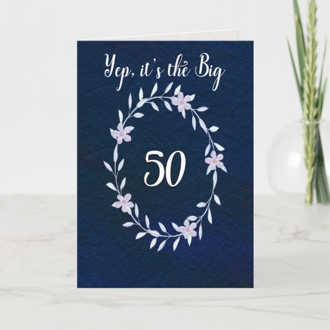 Carte Joyeux anniversaire le Grand 50e (Devant)