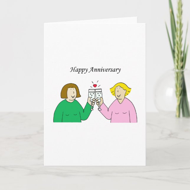 Carte Joyeux anniversaire lesbien (Devant)