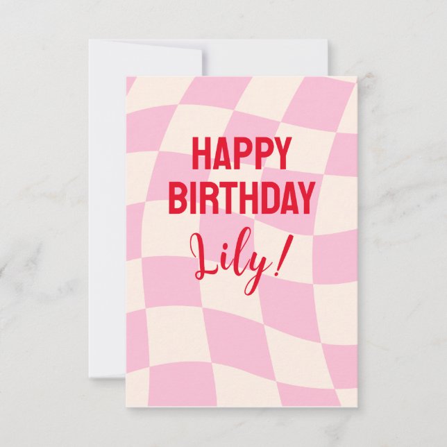 Carte Joyeux Anniversaire Lily Nom Personnalisé  (Devant)