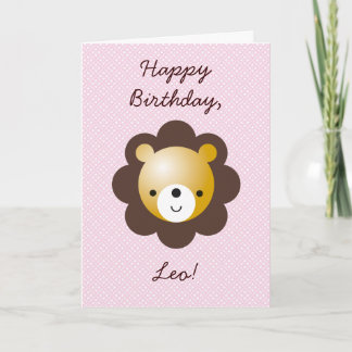 Carte Joyeux anniversaire, Lion !