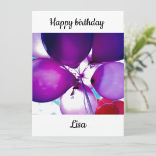 Carte Joyeux anniversaire Lisa