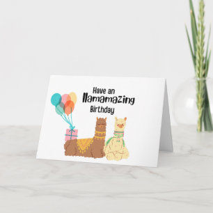 Carte Joyeux anniversaire Llamazing