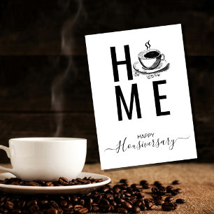 Carte Joyeux Anniversaire Maison Café Housiversary Référ