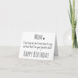 Carte Joyeux anniversaire Maman Amusante Humour Chien Ma