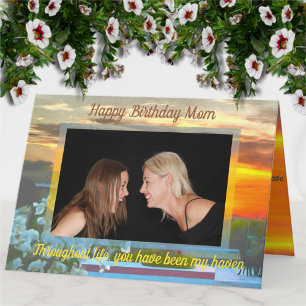 Carte Joyeux anniversaire Maman coucher de soleil 2295 S