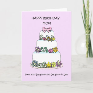 Carte Joyeux anniversaire Maman Fille et fille en droit