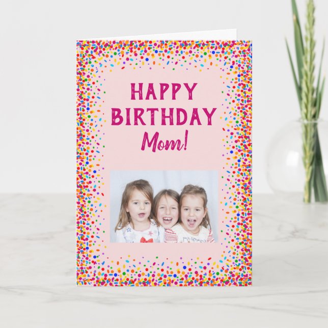 Carte Joyeux Anniversaire Maman Fun Colorful Confetti Ph (Devant)