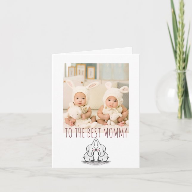 Carte Joyeux anniversaire maman photo de Twins Card (Devant)