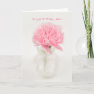 Carte Joyeux Anniversaire, Maman, Rose, Fleur, Carnation