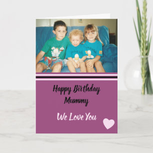 Carte Joyeux anniversaire maman violet et lilas photo