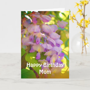 Carte Joyeux Anniversaire maman Wisteria Flower Card