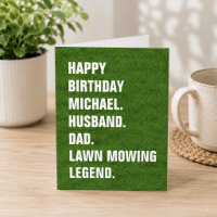 Joyeux Anniversaire Mari Papa-Nom Légende Tonte de