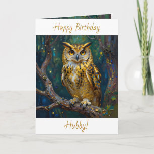Carte Joyeux Anniversaire Mari Thème Chouette