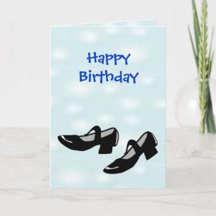 Carte Joyeux anniversaire Mary Janes Chaussures de danse