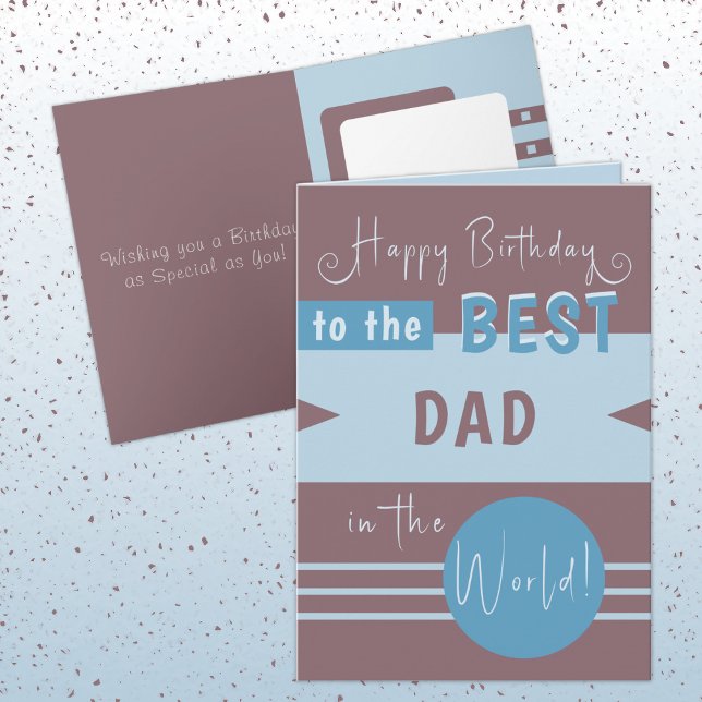 Carte Joyeux anniversaire meilleur papa dans le monde br (Créateur téléchargé)