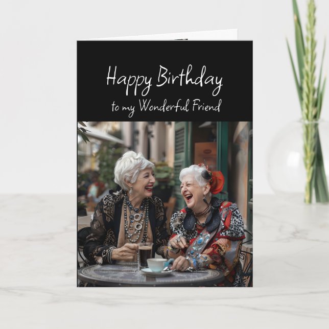 Carte Joyeux Anniversaire Merveilleux Ami (Devant)