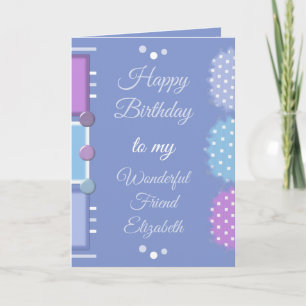 Carte Joyeux anniversaire, merveilleux ami violet